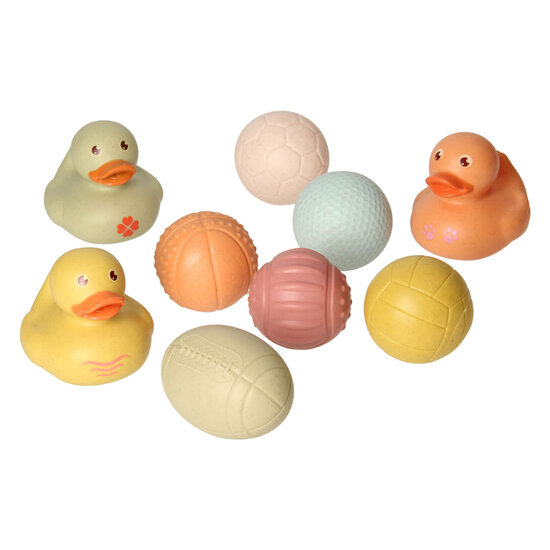 Badspeelgoed Set Met Sensorische Badballen &amp; Badeendjes Pastel