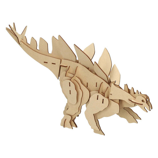 Houten Bouwpakket Dino 3D Stegosaurus