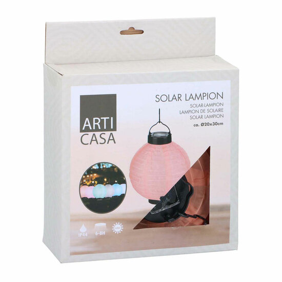 Solar Lampion Fuchsia, 20cm