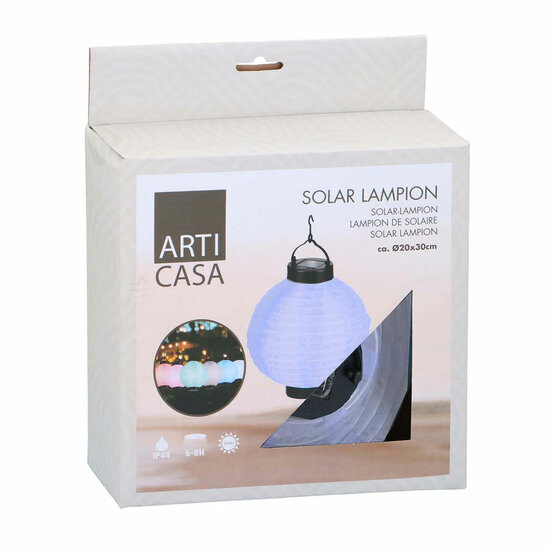 Solar Lampion Grijs, 20cm