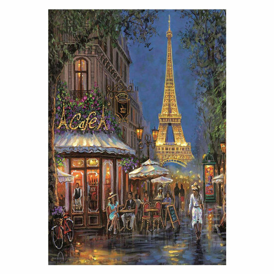 Clementoni Legpuzzel Night at the Eiffel Caf&eacute;, 500st.