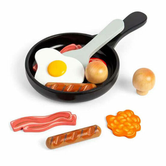 Bigjigs Houten Ontbijtset, 11dlg.