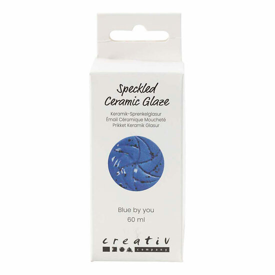 Gespikkeld Keramiek Glazuur 999-1060 C Dekkend Blue by You - 60ml