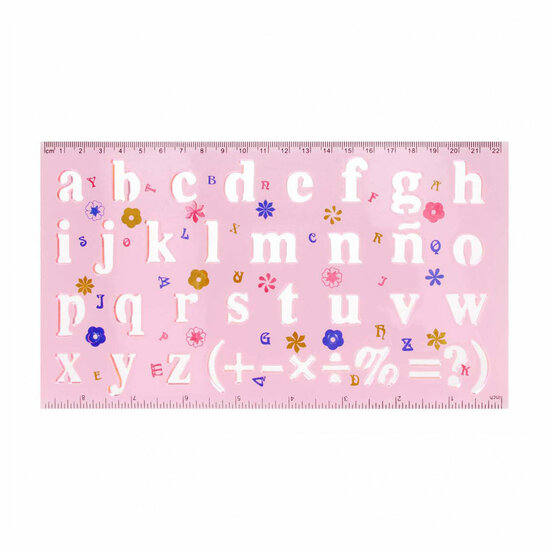 Plastic Tekensjabloon Cijfers &amp; Letters