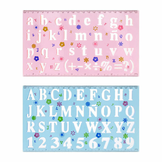 Plastic Tekensjabloon Cijfers &amp; Letters