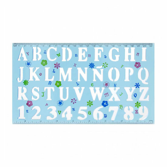 Plastic Tekensjabloon Cijfers &amp; Letters