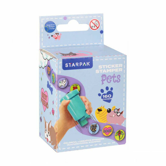 Sticker Stempel Dieren, 160st.