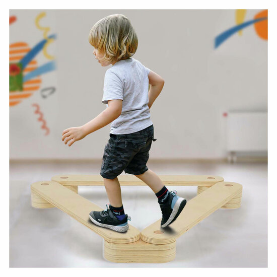 Houten Balanscircuitset, 8dlg.