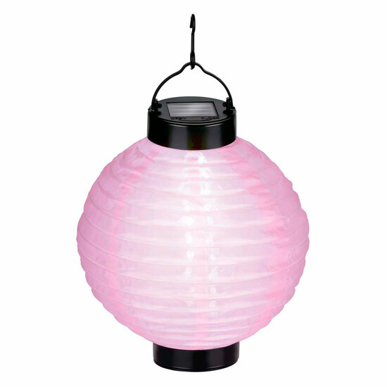 Solar Lampion Roze, 20cm