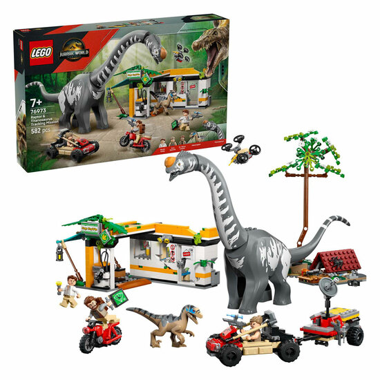 LEGO Jurassic World 76973 Raptor en Titanosaurus Opsporingsmissie