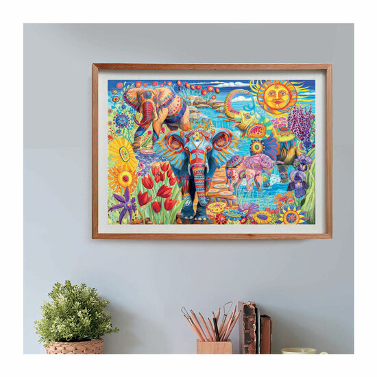 Clementoni Legpuzzel Kunstwerken Olifanten Carnaval, 500st.