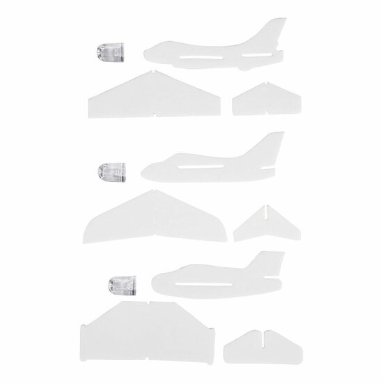 Foam Vliegtuigen Maken, 3st.