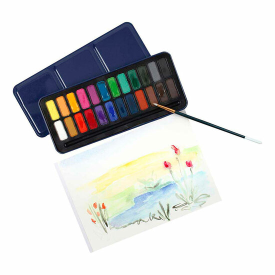 Aquarelset Diverse Kleuren - 24 Kleuren