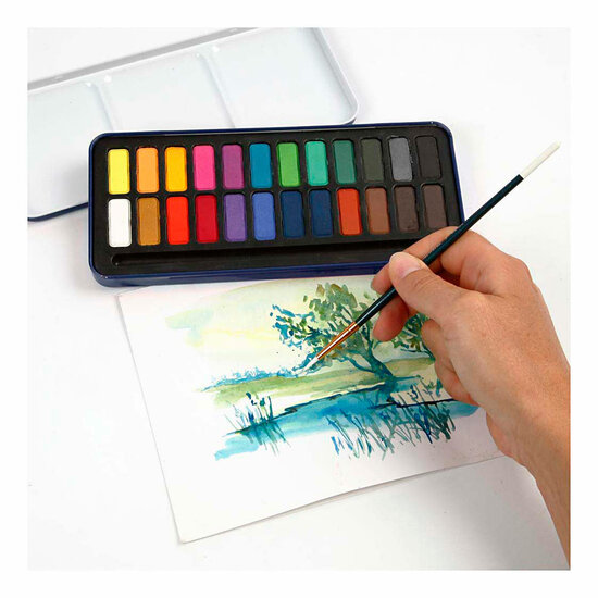 Aquarelset Diverse Kleuren - 24 Kleuren