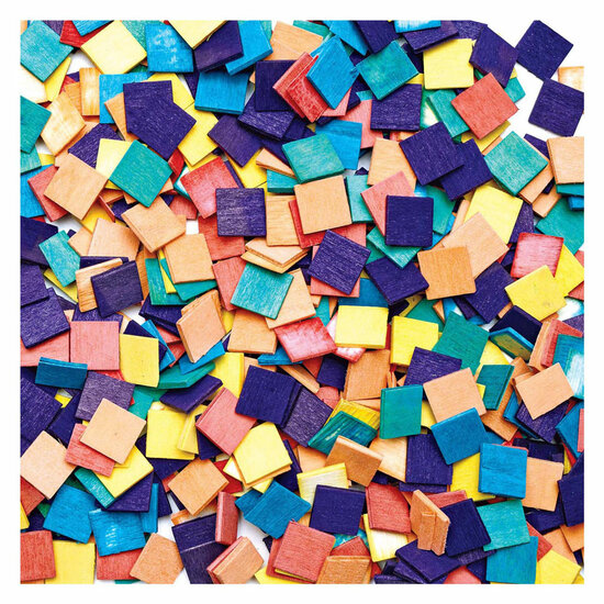 Colorations - Houten Moza&iuml;ek Vierkantjes, 1000st.