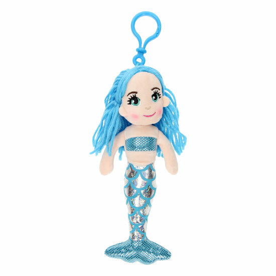 Sleutelhanger Lappenpopje Zeemeermin, 21cm