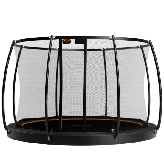 Avyna Trampoline FlatLevel &Oslash;365 met veiligheidsnet | Zwart