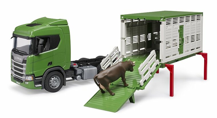 Bruder Scania R-serie veetransport + dier