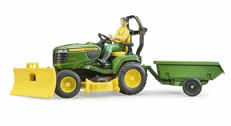 Bruder Bworld John Deere Zitmaaier Met Aanhanger