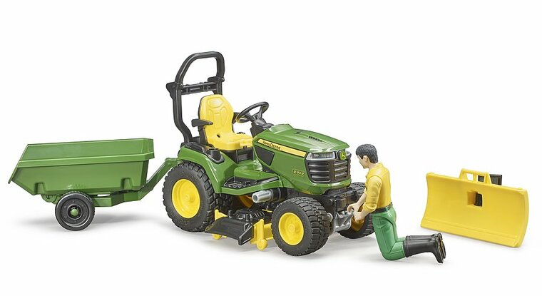 Bruder Bworld John Deere Zitmaaier Met Aanhanger