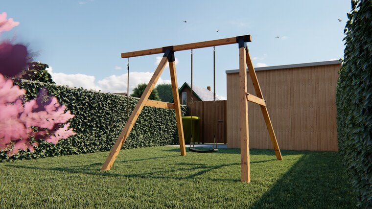 Douglas Schommel Flip Enkel - Basic - Houten Tuinschommel