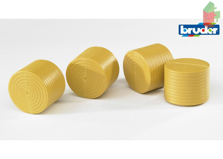 Bruder Balen 4 Stuks Bruin Voor Claas Rollant 250