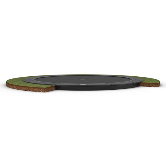 Ingraaftrampoline 430 cm Berg Champion FlatGround op grasniveau
