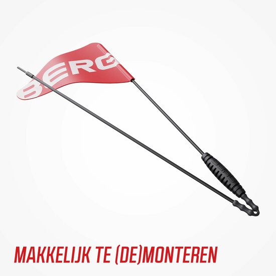 Veiligheidsvlag voor BERG Buzzy en Reppy skelters, rood