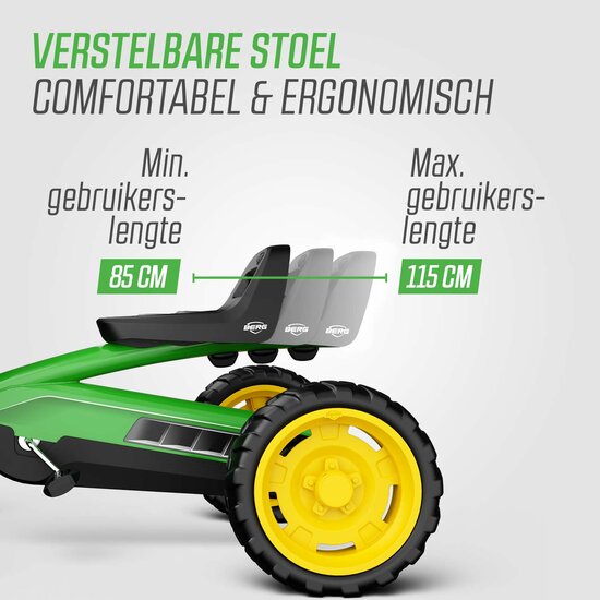 Skelter Berg Buzzy John Deere groen/geel