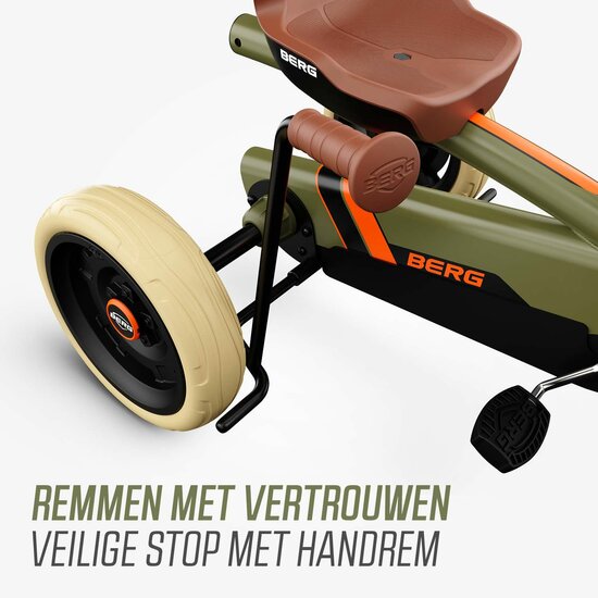 BERG Buzzy Retro 2-in-1 Groen - Skelter Met Duwstang - 2-5 Jaar