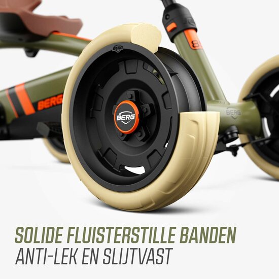 BERG Buzzy Retro 2-in-1 Groen - Skelter Met Duwstang - 2-5 Jaar