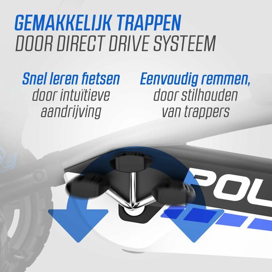 BERG skelter Buzzy Police met soundbox zwart 2-5 jaar zwart