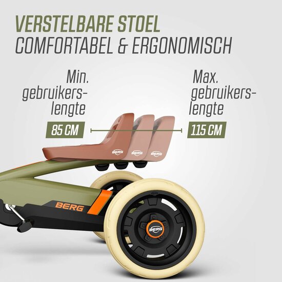 BERG Buzzy Retro Skelter Groen - 2-5 Jaar - 4 Wielen EVA Banden