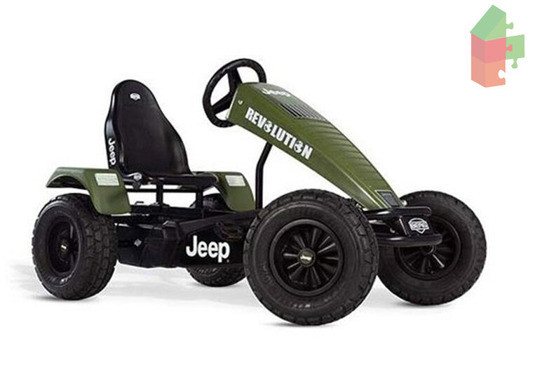 Skelter met BFR-systeem en XXL frame BERG Jeep Revolution XL groen