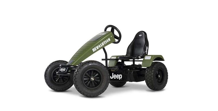Skelter met BFR-systeem en XXL frame BERG Jeep Revolution XL groen
