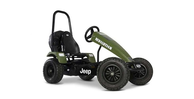 Skelter met BFR-systeem en XXL frame BERG Jeep Revolution XL groen