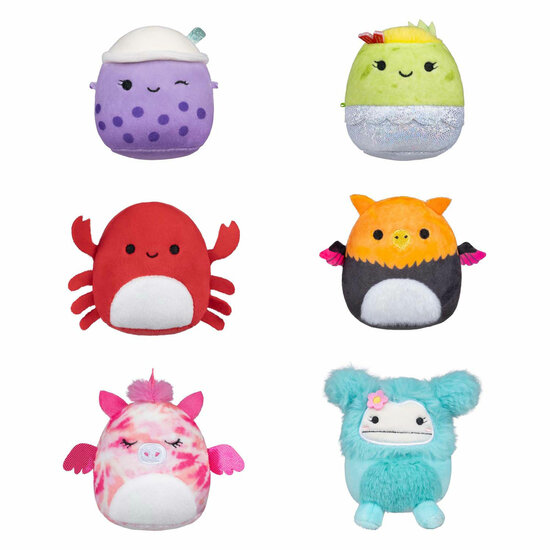 Squishmallows Knuffel Pluche Micromallows - Myrnam Henley, Carlos, Anjara, Joelle, Poplina, 6-pack