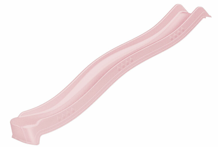 Kunststof glijbaan 2,65 meter pastel roze - aanbouw voor speeltoestel