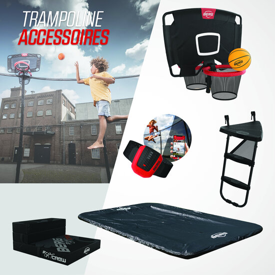 Ingraaftrampoline rechthoek 410x250 cm Berg Champion FlatGround grijs
