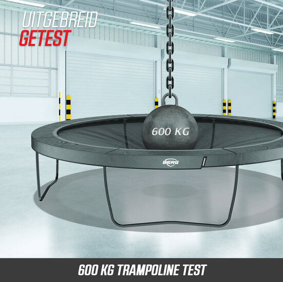 Ingraaftrampoline rechthoek 410x250 cm Berg Champion FlatGround grijs