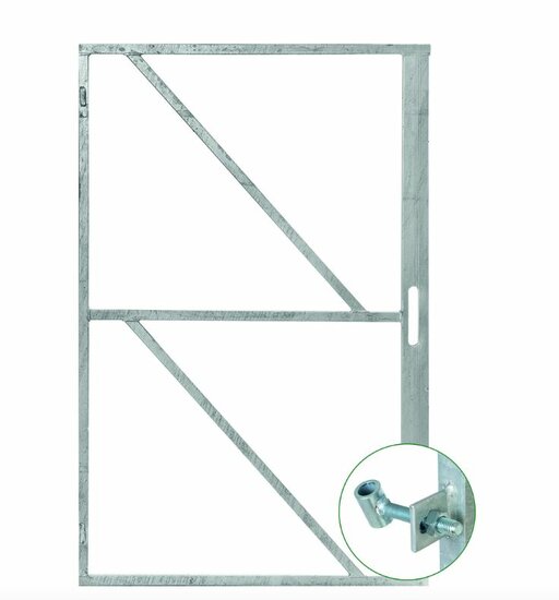 Poort frame 2000x1000 met slotkast 2 stelscharnieren