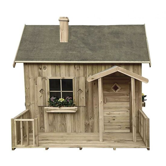 WOODY Houten Speelhuis Elodie Ge&iuml;mpregneerd