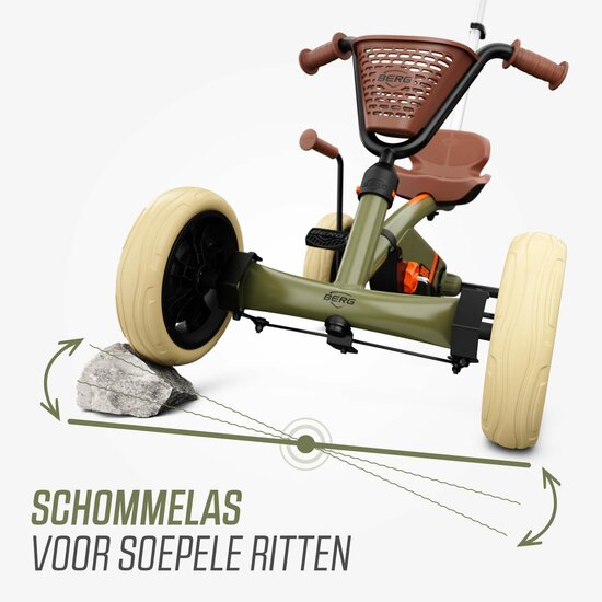 Skelter met duwstang BERG Buzzy Retro groen 2-5 jaar