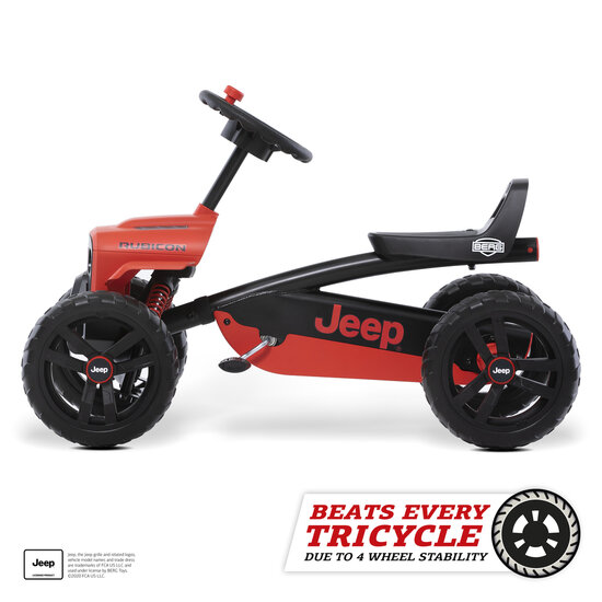 BERG Buzzy Jeep Rubicon skelter 4 wielen rood/zwart 2-5 jaar