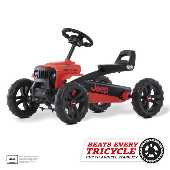 BERG Buzzy Jeep Rubicon skelter 4 wielen rood/zwart 2-5 jaar