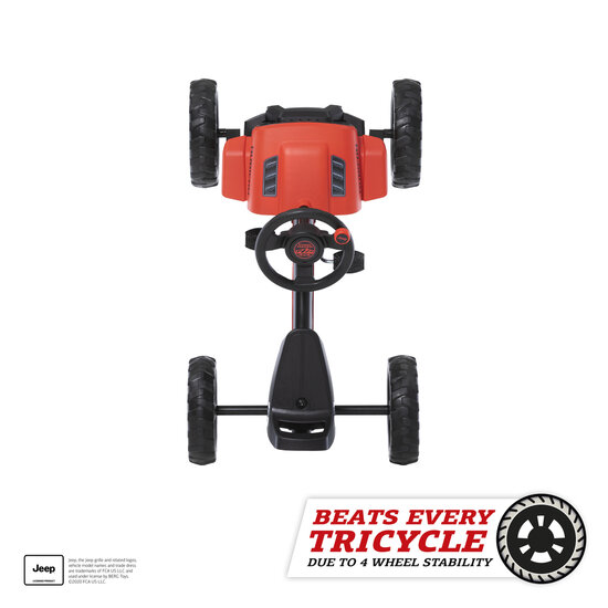 BERG Buzzy Jeep Rubicon skelter 4 wielen rood/zwart 2-5 jaar