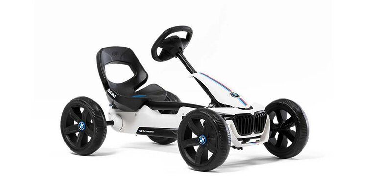 Berg Reppy BMW skelter wit/zwart met kuipstoel en sportstuur