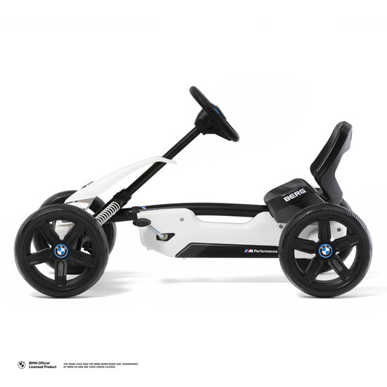 Berg Reppy BMW skelter wit/zwart met kuipstoel en sportstuur