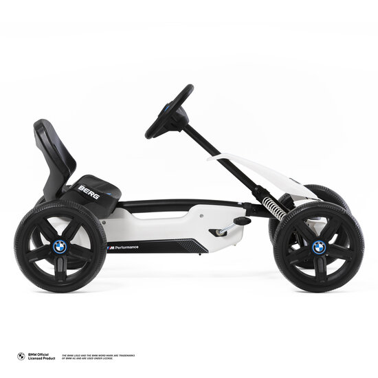 Berg Reppy BMW skelter wit/zwart met kuipstoel en sportstuur