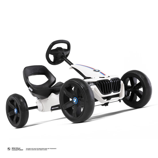 Berg Reppy BMW skelter wit/zwart met kuipstoel en sportstuur